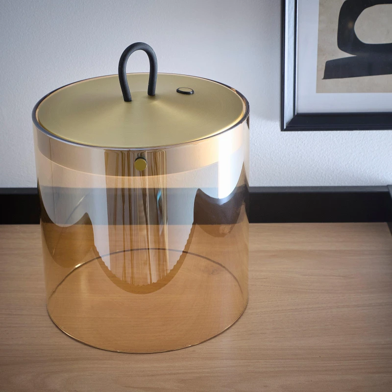 Image of K Living Quito Large Rechargeable LED Antique Brass Lamp Antique Brass unisex One Size