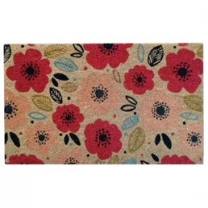 Image of Poppy Fields Coir Door Mat