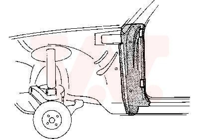 Image of VAN WEZEL Door repair panel VAN WEZEL 3723315