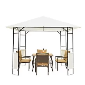 image of OutSunny Gazebo 01-0867 Black, Cream 2600 x 2980 x 2980 mm