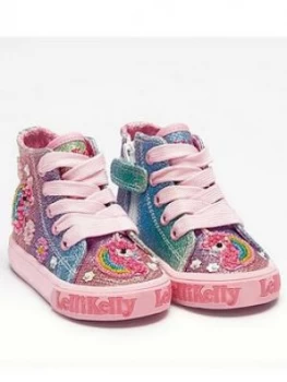 image of Lelli Kelly Baby Girls Unicorn High Top - Multi/Glitter