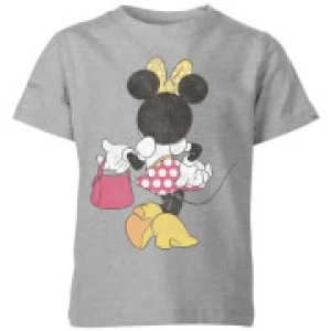 image of Disney Minnie Mouse Back Pose Kids T-Shirt - Grey - 11-12 Years