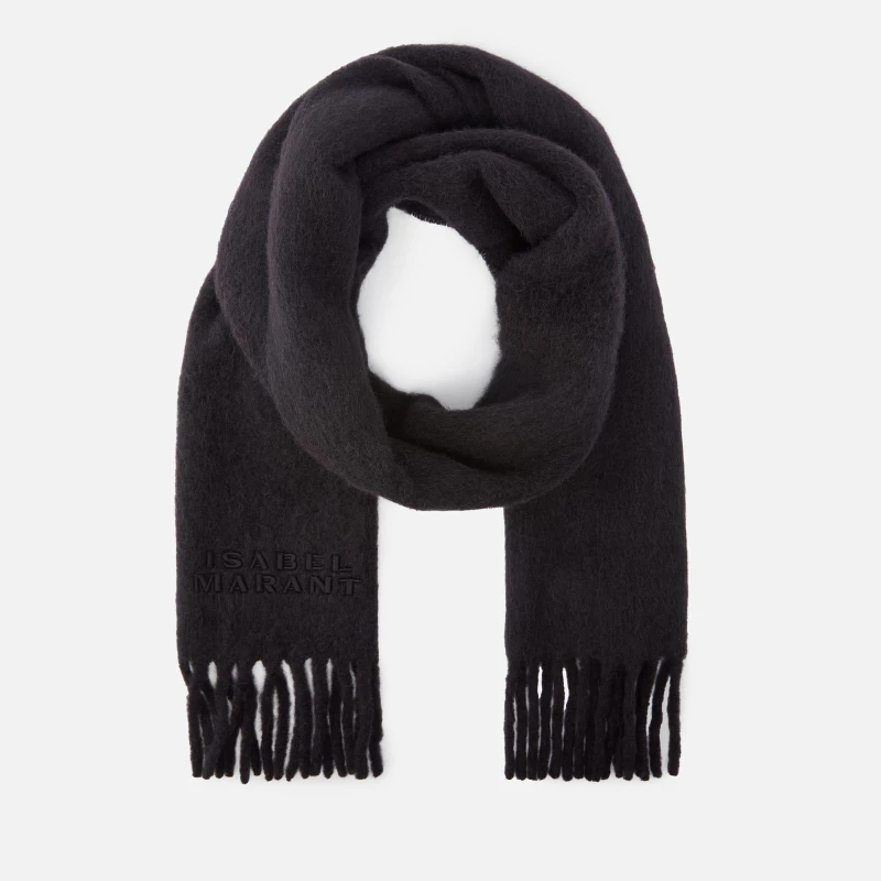 Image of Isabel Marant Firny Check Scarf Black female One Size