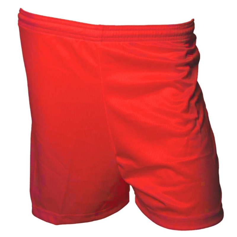 Image of Precision Micro-Stripe Football Shorts in Red Size: XS Red Unisex XS