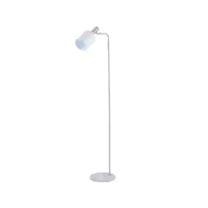 Image of Marble Footed White And Gold Retro Floor Lamp