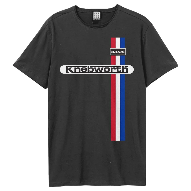 Image of Amplified Amplified Men Knebworth Oasis T-Shirt in Charcoal Size: X-Small Charcoal XS Male 5063652563847