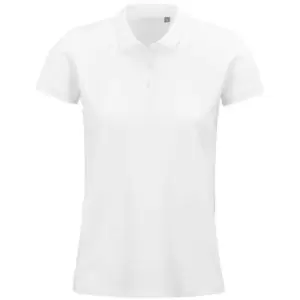 Image of SOLS Womens/Ladies Planet Organic Polo Shirt (S) (White)