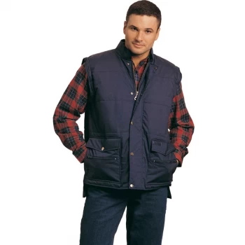 S410 Aran Body Warmer Navy - (2XL)