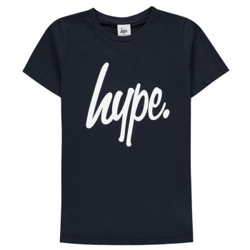 Hype Script T Shirt - White/Black