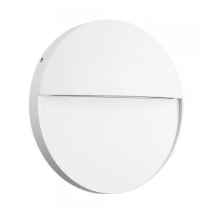 image of Flush Wall Lamp Large Round, 6W LED, 3000K, 275m, IP54, Sand White