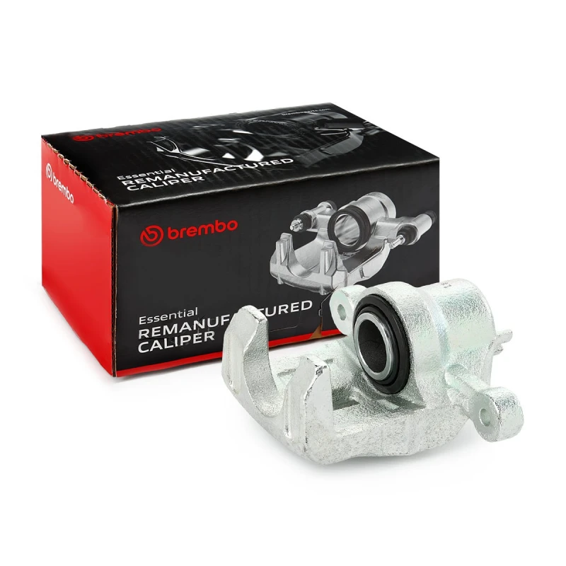 Image of BREMBO F 30 131 Brake caliper ESSENTIAL LINE Rear Axle Right Grey Cast Iron Brake Caliper (78)