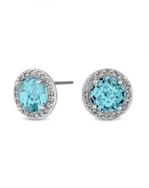 image of Jon Richard Silver Blue Stud Earrings