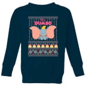 Image of Disney Classic Dumbo Kids Christmas Sweatshirt - Navy - 11-12 Years
