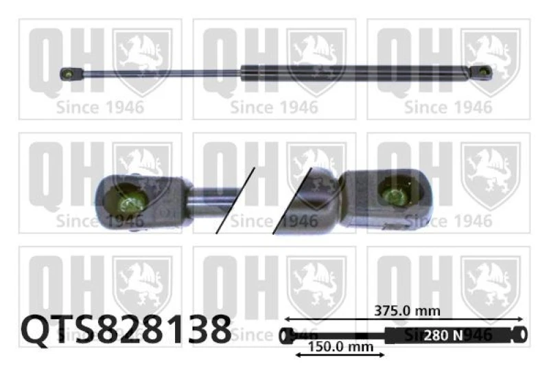 Image of QUINTON HAZELL Bonnet strut QUINTON HAZELL QTS828138
