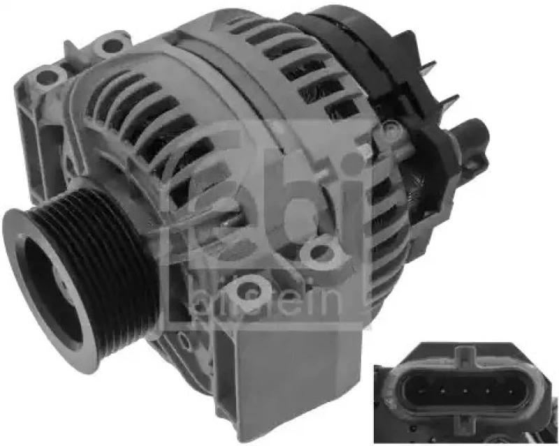 Image of FEBI BILSTEIN 48955 Generator Alternator Charging Current: 80A, Voltage: 24V Alternator (4)