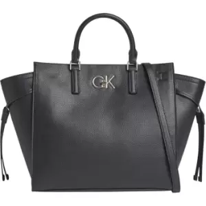 Calvin Klein Re-lock Drawstring Tote Bag - Black