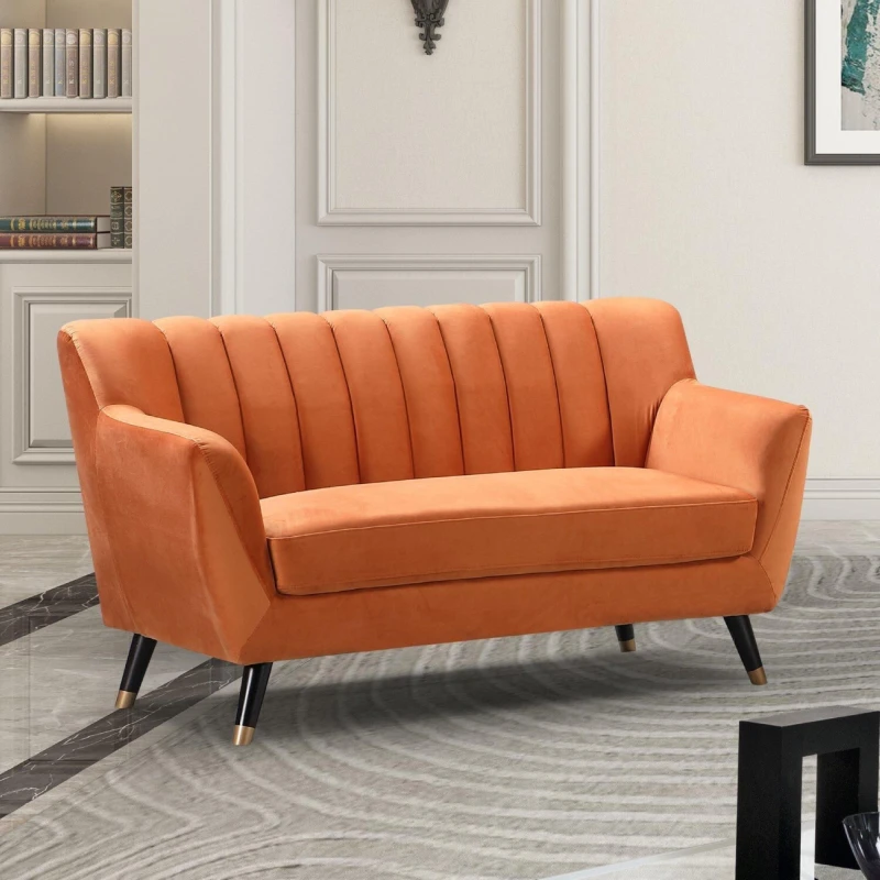 Image of Artemis Home Morgan 2 Seat Sofa in Orange Orange Unisex
