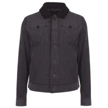 image of Label Lab Label Stanning Borg Lined Jacket Mens - Charcoal