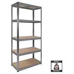 image of Nautilus Designs Garage Shelving - Boltless Model: 13505 Steel Silver