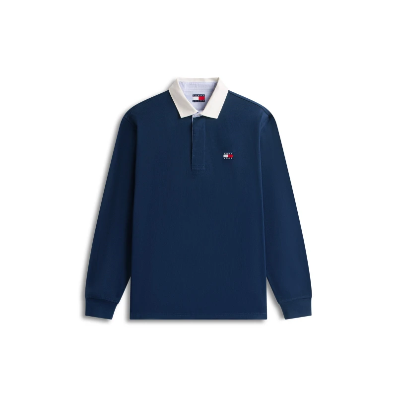 Image of Tommy Jeans TJ Rlx Ess Rugby Sn63 Dark Night Navy male S