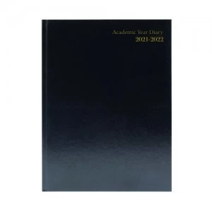 Image of Academic Diary Week To View A4 Black 2021-22 KF3A4ABK21
