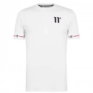 Image of 11 Degrees Cuffed T Shirt - White
