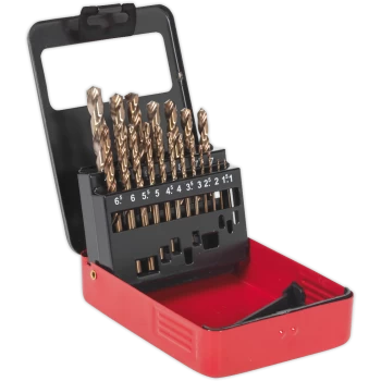 image of Sealey 19 Piece HSS-Co Drill Bit Set