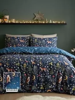 Image of Catherine Lansfield Twilight Animals Duvet Cover Set