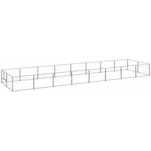 Image of Vidaxl - Dog Kennel Silver 16 m² Steel Silver