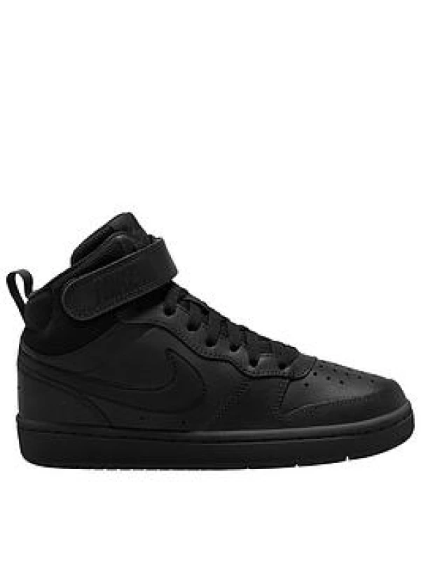Image of Nike Court Borough Mid 2 Big Kids Shoe - Black Male 5.5