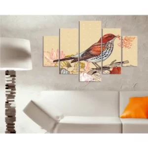 image of ST127 Multicolor Decorative MDF Painting (5 Pieces)