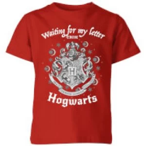 Image of Harry Potter Waiting For My Letter From Hogwarts Kids T-Shirt - Red - 11-12 Years