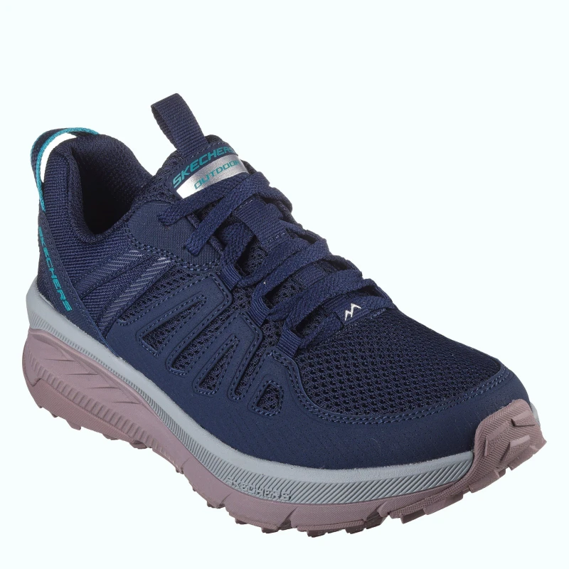 Image of Skechers Womens Mesh Quarter Overlay Low Top Slip On Trainers Navy female 2 (35)