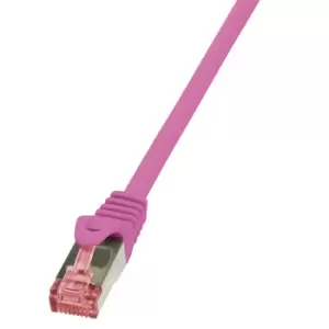 image of LogiLink 1.5m Cat.6 S/FTP networking cable Pink Cat6 S/FTP (S-STP)