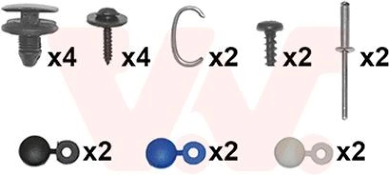 Image of VAN WEZEL Mounting Kit, bumper VAN WEZEL 0929794