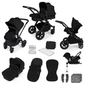 ickle bubba Stomp V3 Black All-in-One Travel System With ISOFIX Base - Black / Black