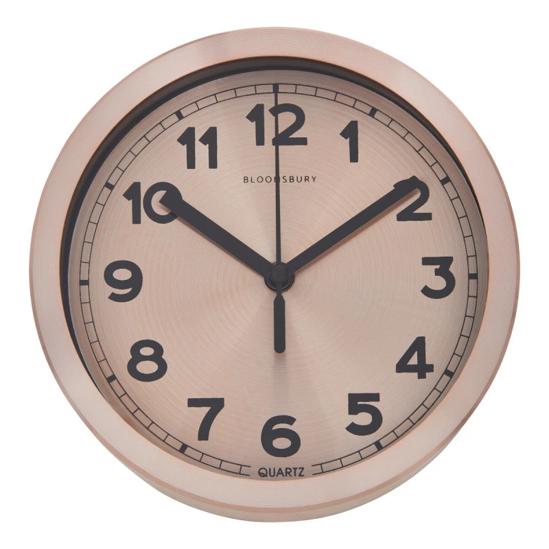 Image of Premier Housewares Interiors by Premier Elko Wall Clock with Copper And Black Finish Rose Gold