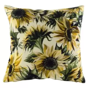 Image of Evans Lichfield Elwood Sunflower Cushion Cover (43cm x 43cm) (Multicoloured)