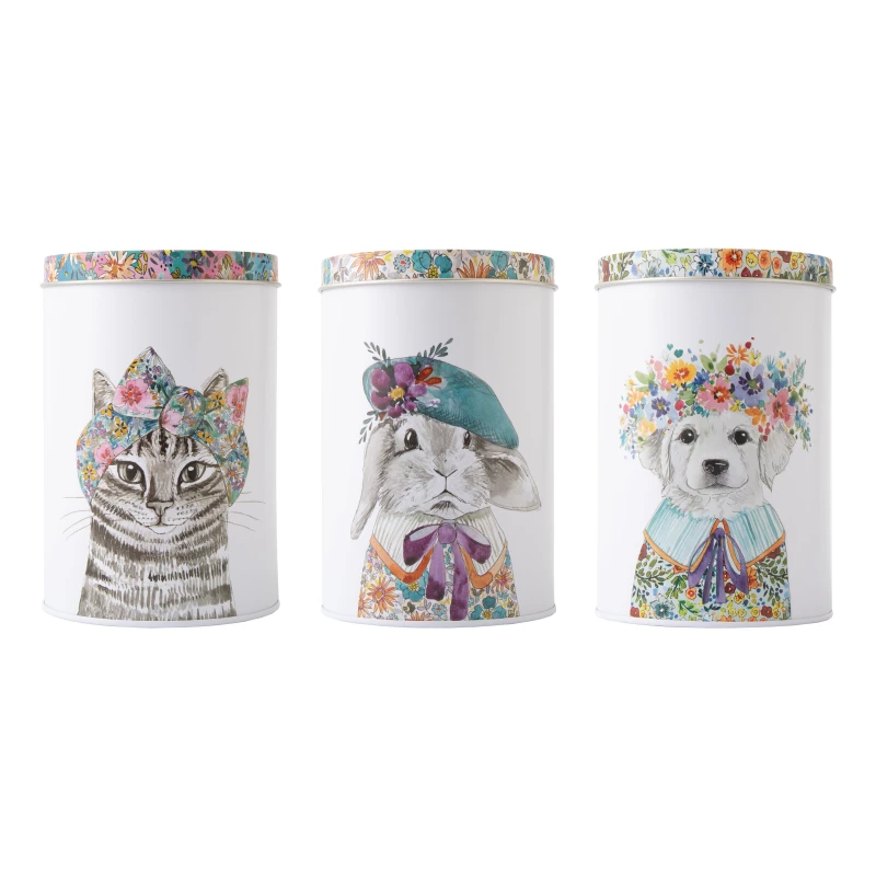Image of Mikasa Tipperleyhill Metal Storage Canister Set, Gift Boxed Multicolor Unisex