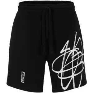 Image of Hugo Debsaroka Graffiti Shorts - Black