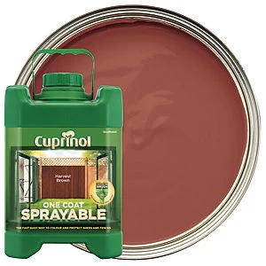 Image of Cuprinol One Coat Sprayable - Harvest Brown 5L