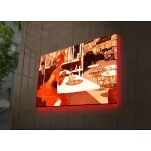 Image of 4570DACT-69 Multicolor Decorative LED Lighted Canvas Painting