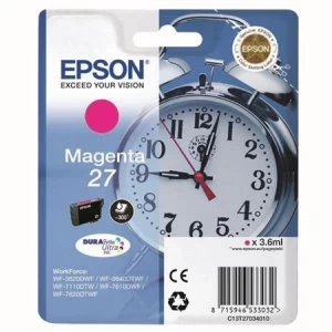 Image of Epson 27 Alarm Clock Magenta Ink Cartridges