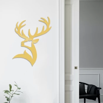 Image of Dear2 - Gold Gold Decorative Metal Wall Accessory