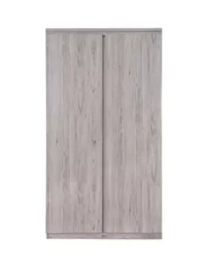 Julian Bowen JUPITER 2 DOOR WARDROBE, Grey/Oak