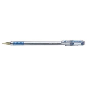 image of Pentel Superb BK77M Oil Based Ink Medium Point Ballpoint Pen Blue Pack of 12 Pens