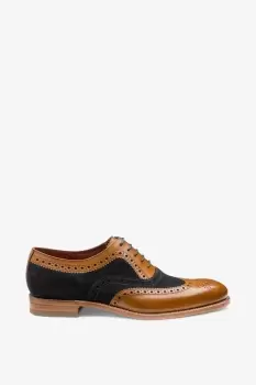 Image of 'Thompson' Suede Brogue Shoes