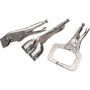 Image of Draper 3 Piece Self Grip Sheet Metal and Welding Clamp Set