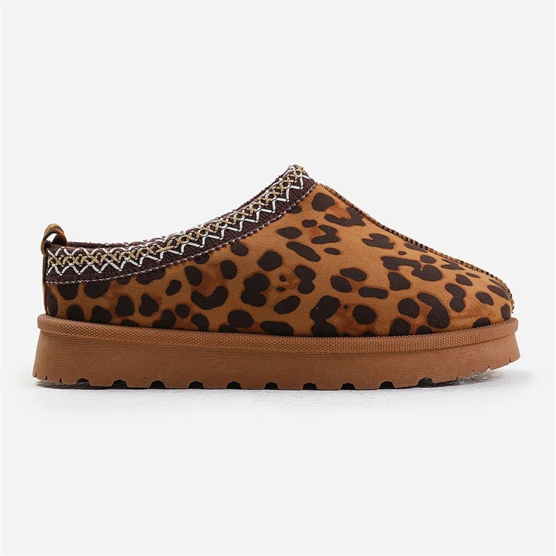 Image of Wheres That From Pine Leopard Faux-Suede Fur Lining Slipper Boots Leopardsuede female 3