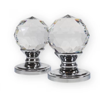 image of LocksOnline Crystal Mortice Door Knob with Swarovski Elements